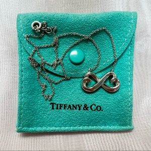 Authentic Tiffany Infinity Pendant in Silver Necklace